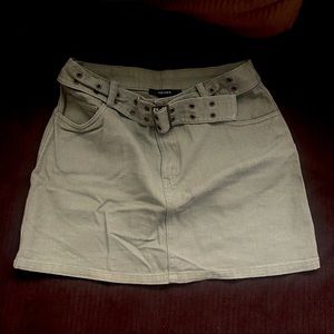 Forever 21 olive mini skirt w/ belt
